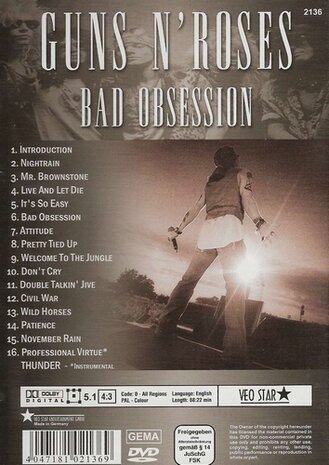 Muziek DVD - Guns N' Roses Bad Obsession